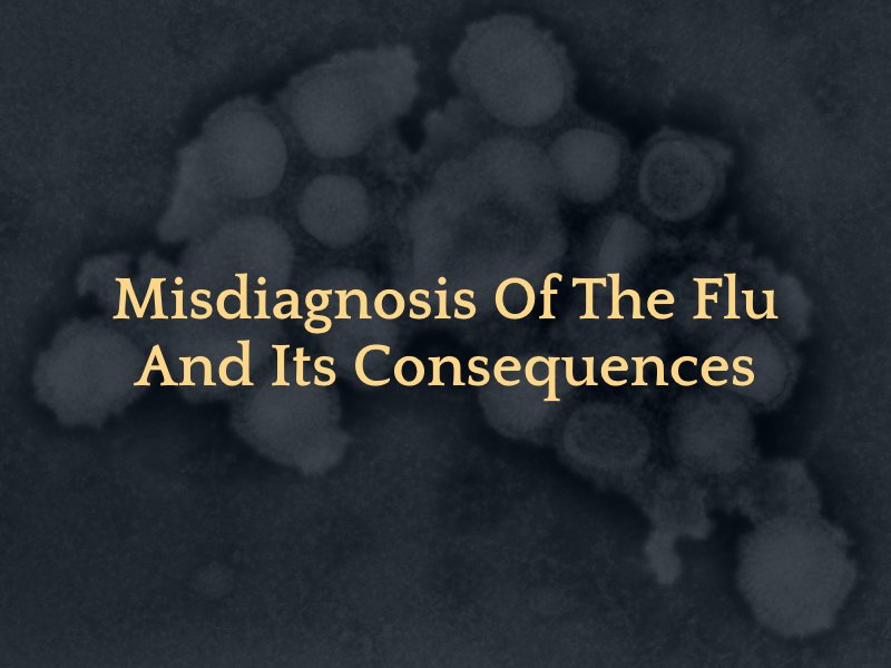 swine flu picture with text caption: misdiagnosis of the flu and its consequences