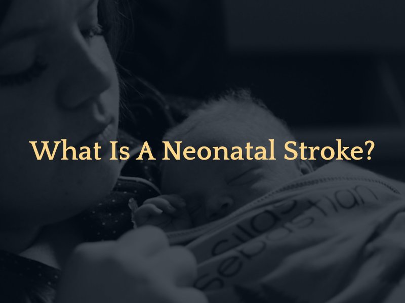 mom nursing baby with text caption: What Is a Neonatal Stroke?